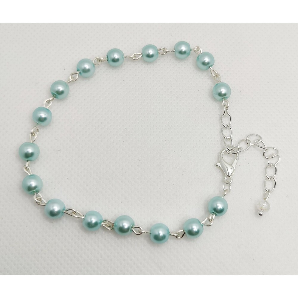 Light Blue-green Pearl Bracelet